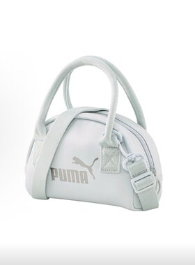 PUMA 彪马 CORE UP系列 新款人造革 单肩斜挎手提包 女款 灰色