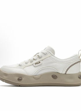 FILA斐乐 COOKIES 曲奇鞋 防滑耐磨透气 低帮 女款 豆腐白