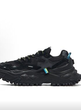 FILA 斐乐潮牌 BIANCO 硬糖 织物合成革 增高 老爹鞋 女款 黑色