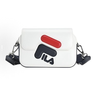 FILA斐乐 时尚潮流 PU 斜挎单肩包 迷你 女款 白色