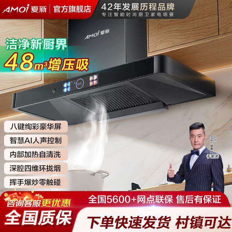 夏新顶吸式抽油烟机家用