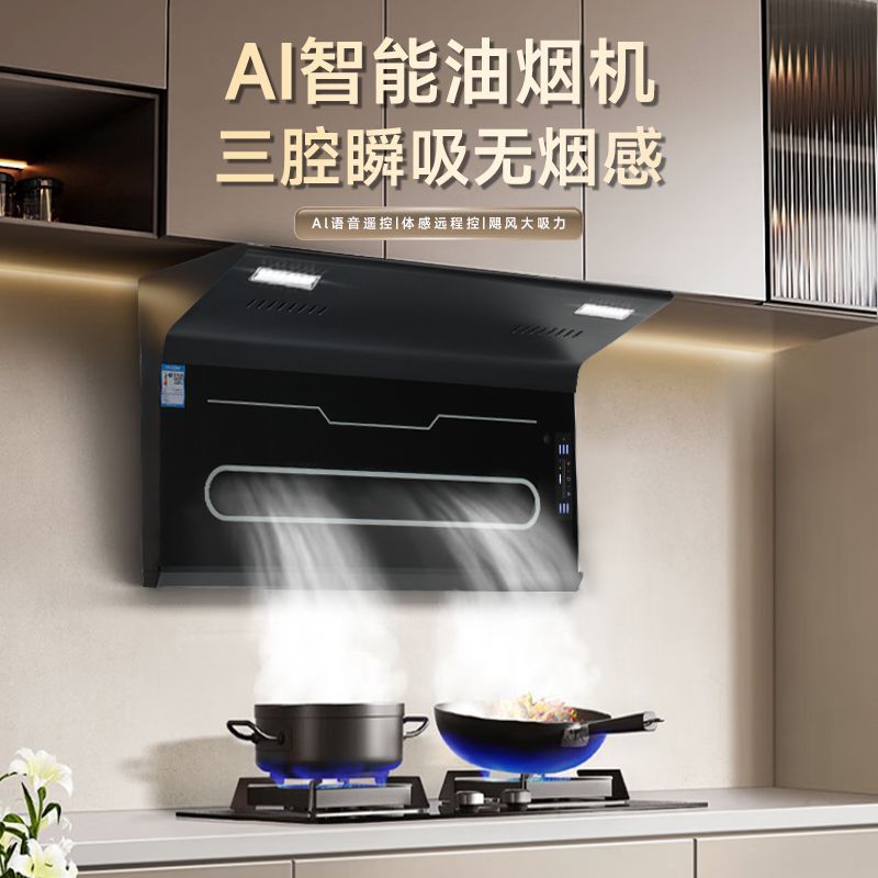 新款顶侧双吸抽油烟机家