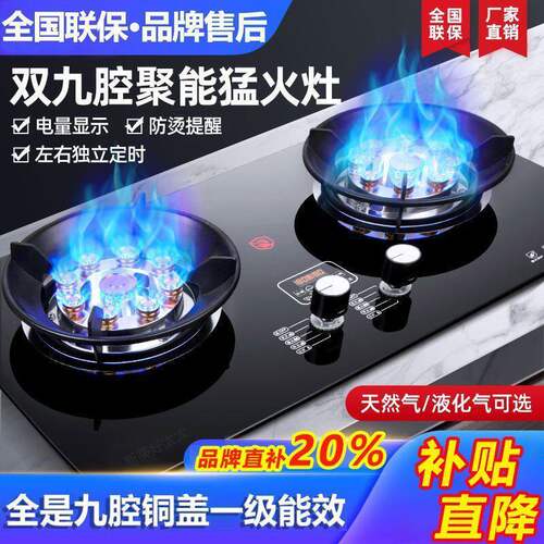 新美好太太瓦斯炉双口家