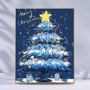 新款圣诞树diy钻石画高难度女孩子圣诞节礼物满钻带框手工粘贴画