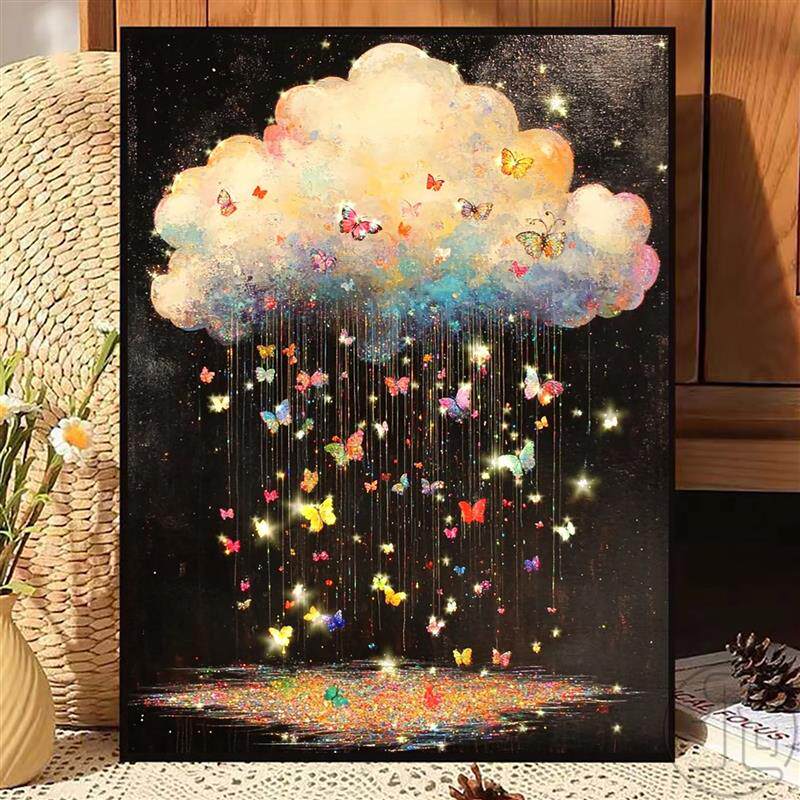 钻石画梦幻云朵2025新款满钻钻石绣客厅治愈系风景手工diy粘贴5d