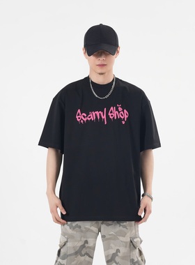 SC夏季260g功能性T恤百搭透气美式粉红顽皮豹印花冰感短袖AS-8519