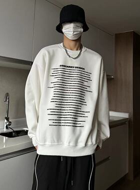 SC秋季美式发泡字母印花情侣上衣休闲百搭套头圆领卫衣AS-8031