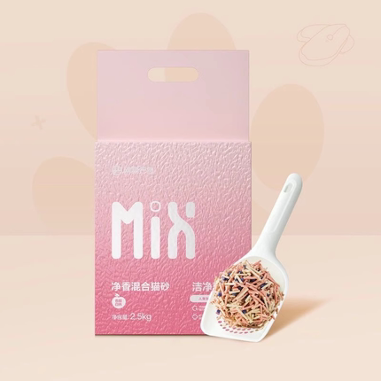 网易严选静香混合猫砂白桃祛味吸水结团快低尘豆腐膨润土升级猫砂