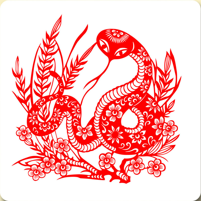 中国风蔚县彩色手工剪纸窗花 春节年画非遗工艺人物十二生肖剪纸图片
