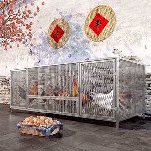 鸡笼子家用室外特大号防黄鼠狼密网防雨农村鸡笼子自动清粪养殖笼