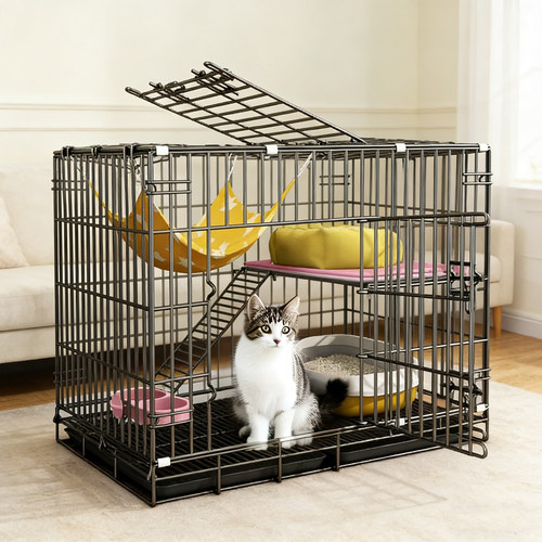 双层猫笼子家用室内带厕所猫别墅