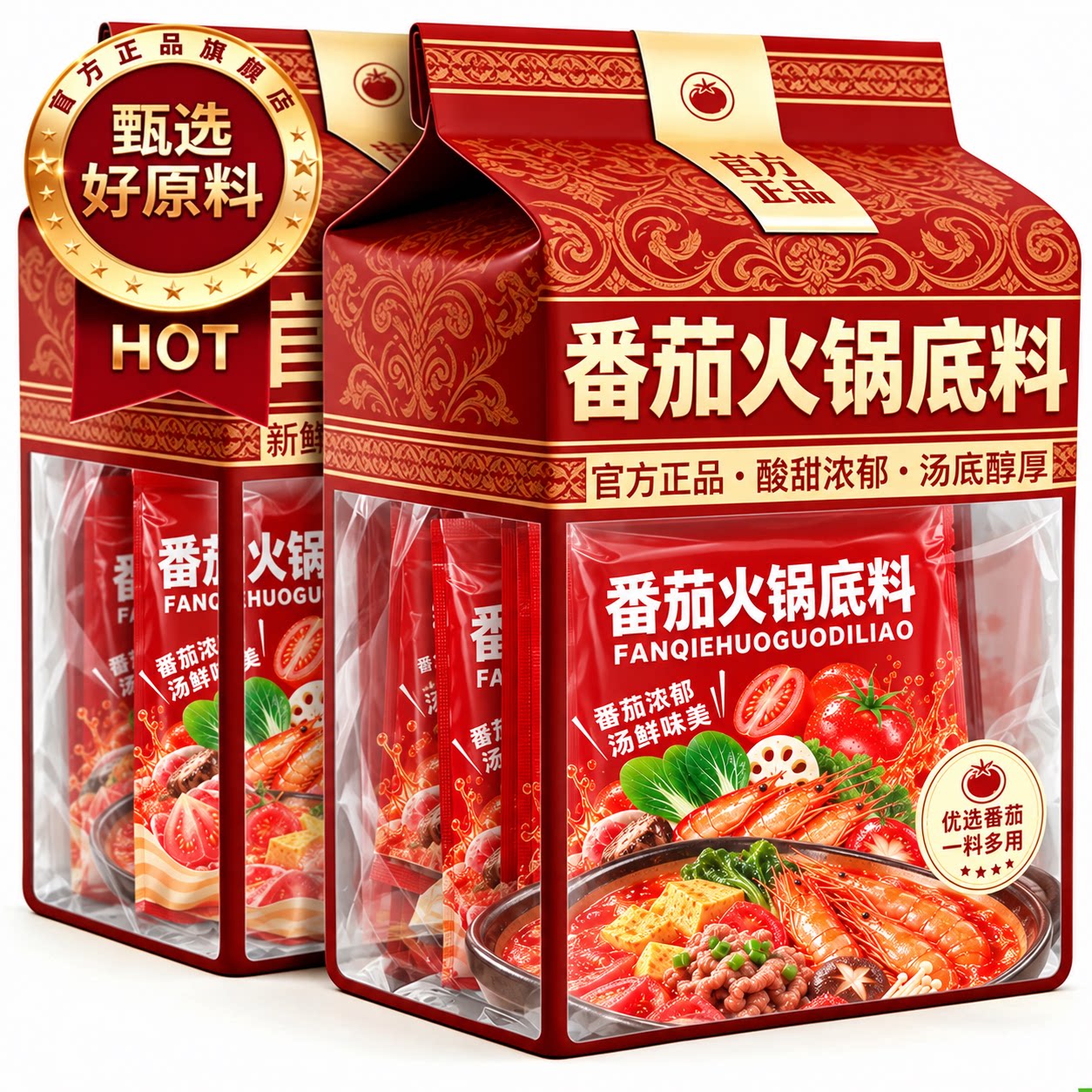 正宗番茄火锅底料一人份小包装新疆番茄浓缩番茄料理火锅炖菜家用