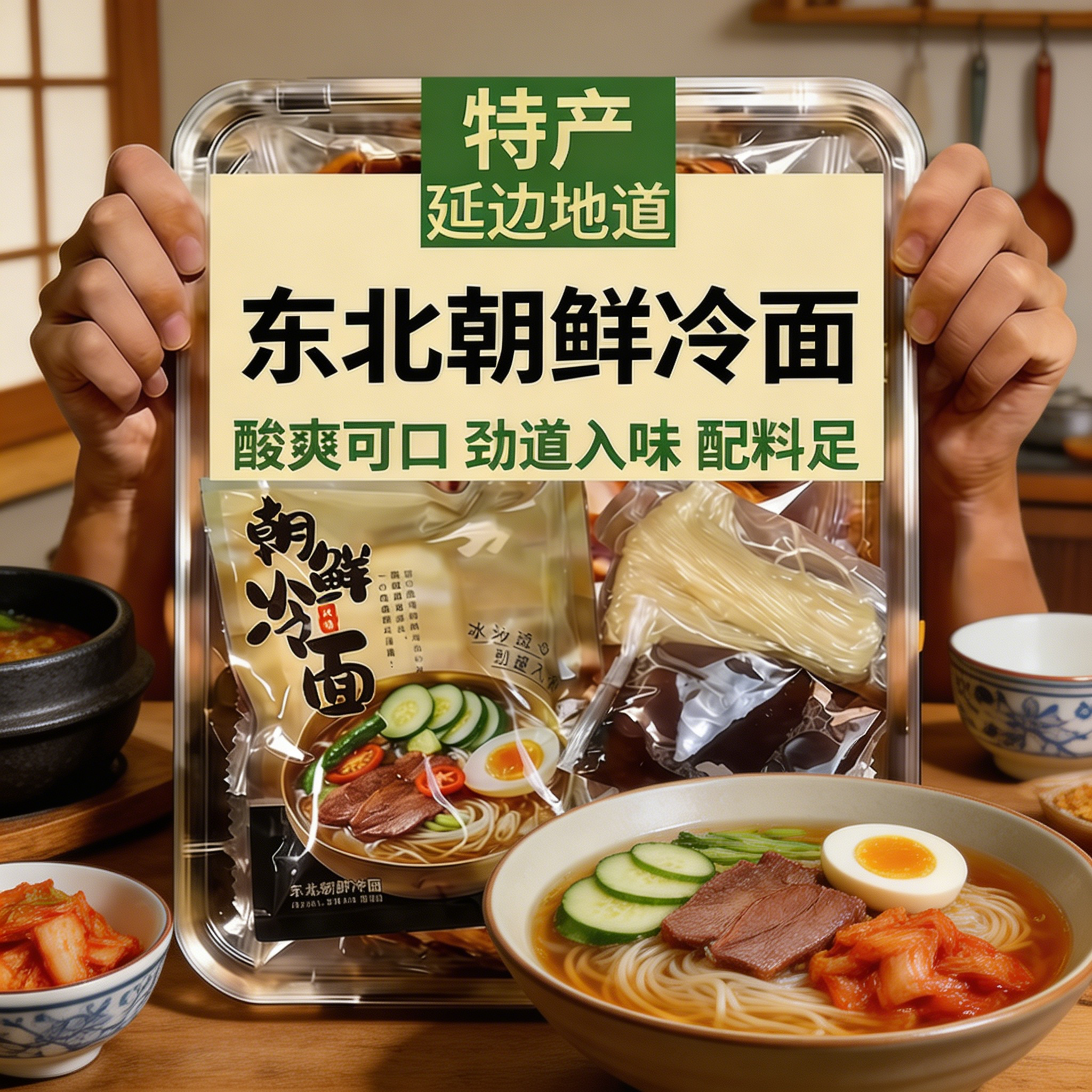 正宗东北朝鲜冷面荞麦冷面延边特产筋道爽滑夏日速食凉面配料齐全