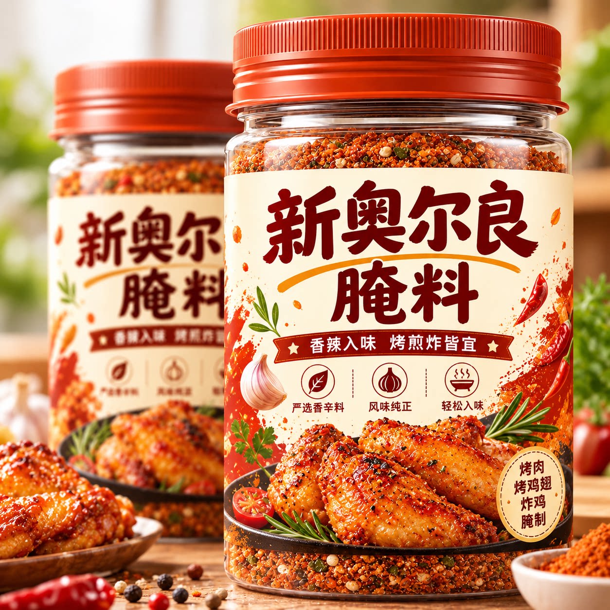 新奥尔良腌制料官方旗舰店无防腐儿童烤鸡翅鸡排鸡腿腌料蜜汁调料