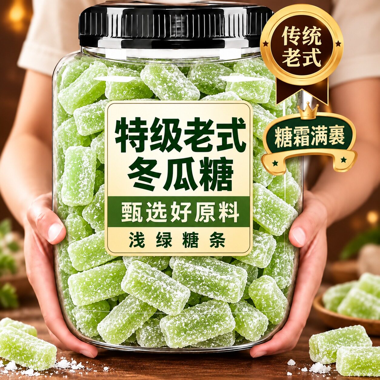2026正宗老式冬瓜糖官方旗舰店办公休闲怀旧零食冬瓜条无添传统加