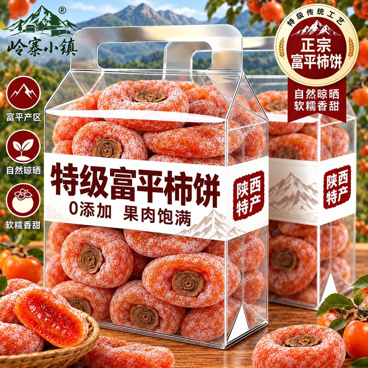 2026新货柿饼陕西富平农家10斤老式霜降流心吊柿饼特级官方旗舰店