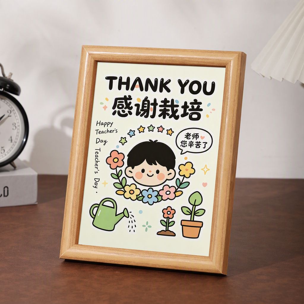 教师节礼物幼儿园中小学送老师纪念品办公室桌面相框摆件可爱创意