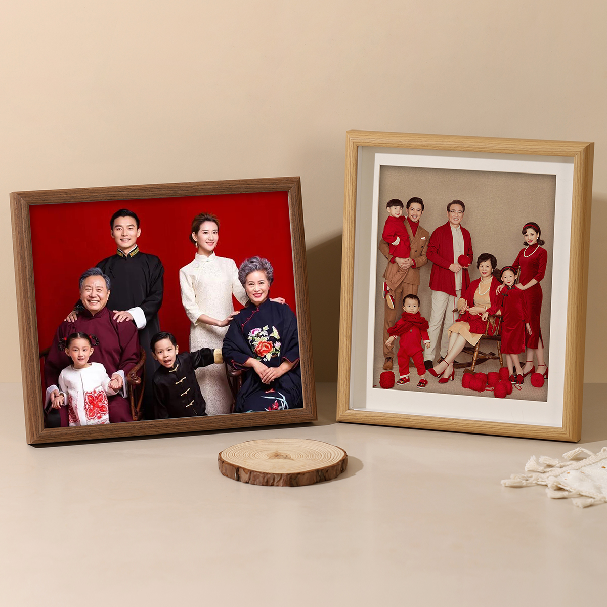 12寸相框摆台全家福相框挂墙全家福照片冲印加相框中空立体相框