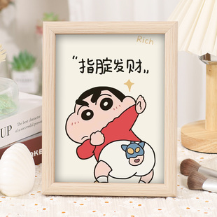 蜡笔小新相框桌面摆件摆台野原新之助风间小红书同款闺蜜生日礼物
