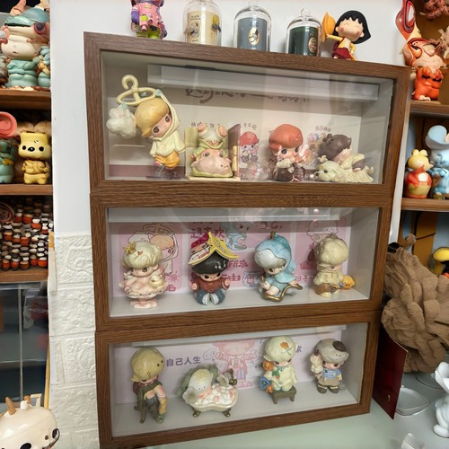 泡泡玛特dimoo星期八盲盒展示盒造景相框防尘收纳盒展示柜抽拉