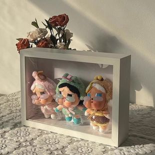 泡泡玛特crybaby花朵搪胶展示盒相框眼泪工厂爱神的眼泪空框中空