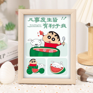 蜡笔小新相框桌面摆件摆台野原新之助风间小红书同款闺蜜生日礼物