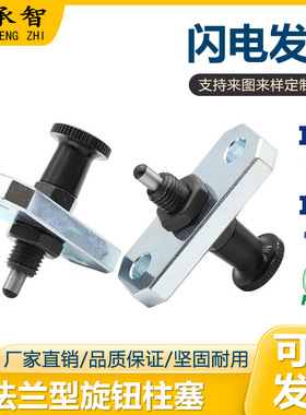 法兰型旋钮柱塞FPXA/FPXK-8/8L/10/10L/12/12L/16/16L 分度销插销