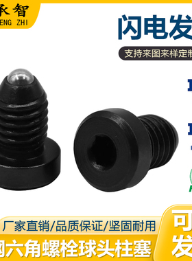 BPCT&BPCS 4/5/6/8碳钢薄头内六角球头柱塞定位波子柱塞螺纹
