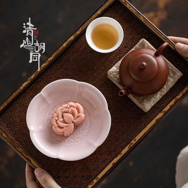 陶瓷小号高脚盘茶点盘下午茶点心盘复古禅意零食小吃碟茶壶壶承托,餐饮具,果盆/果盘/果篮,淘宝优惠券,粉丝福利购,淘宝优惠卷