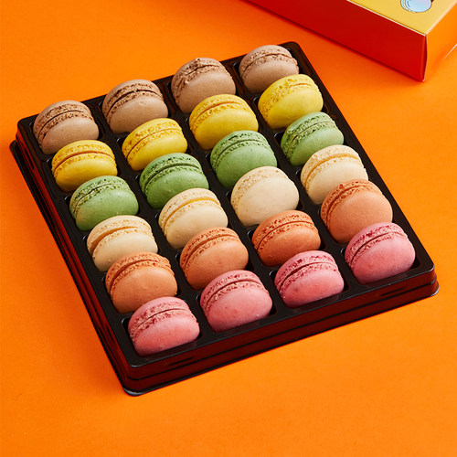 【天猫U先】麦颂坊法式正宗Mini马卡龙24粒蛋糕零食下午茶小点心