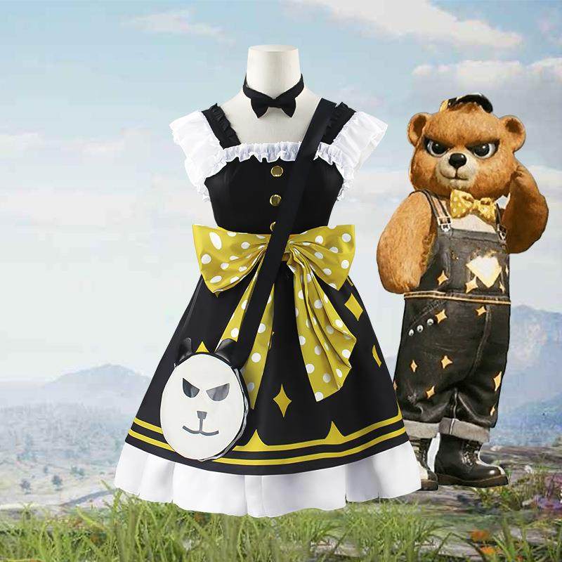 和平精英衣服浪漫波比连衣裙浪漫波比cos服 吃鸡游戏cospaly服装