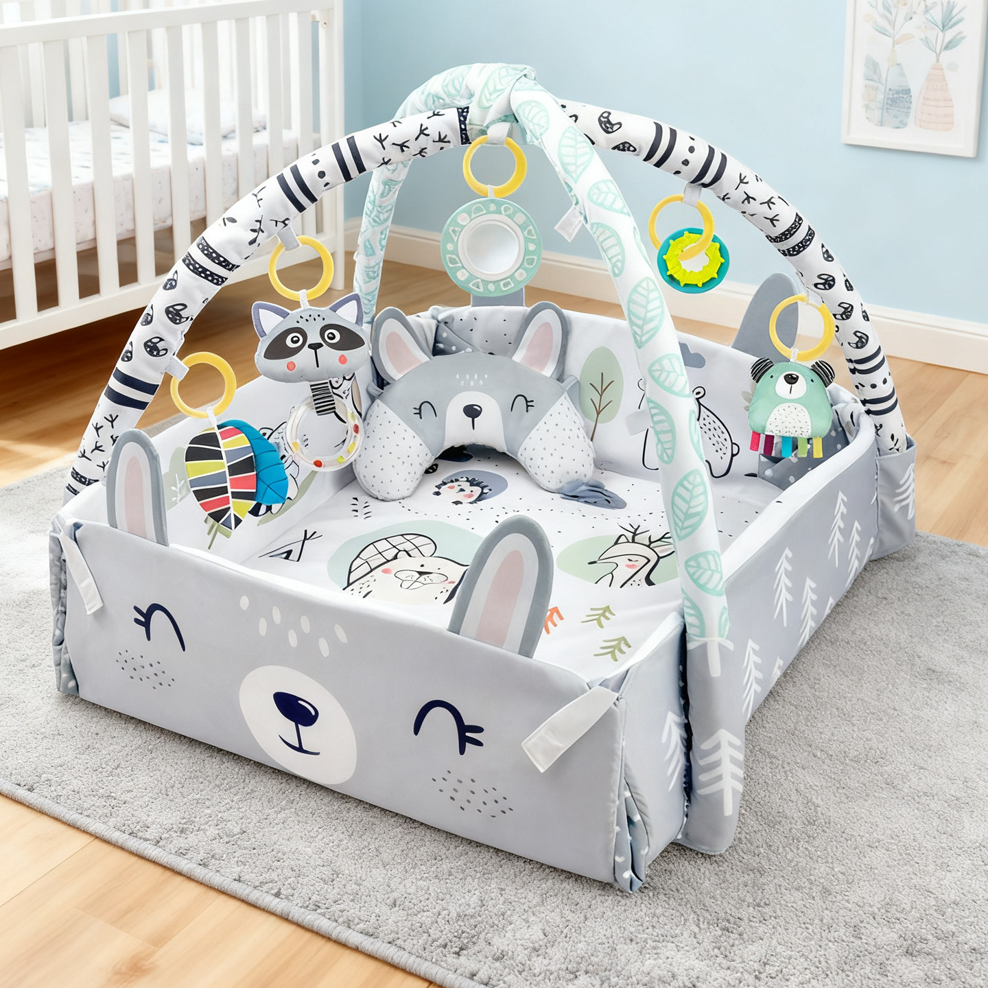 【婴儿躺玩健身架】新生儿爬爬垫加厚游戏垫0-1岁宝宝早教玩具垫