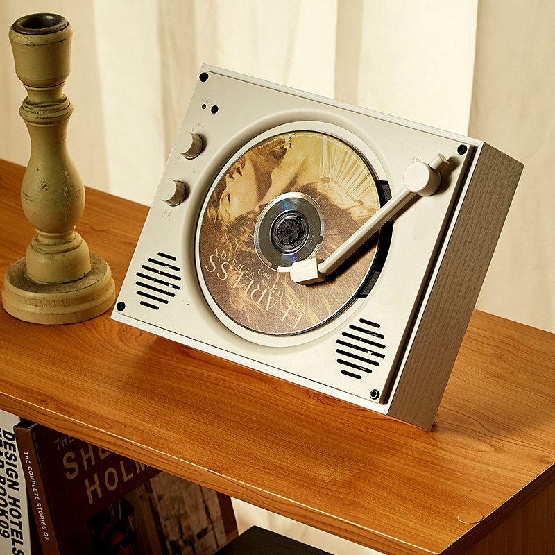 yearsstay时光岁月1800充电cd机复古专辑播放器壁挂蓝牙音响礼物