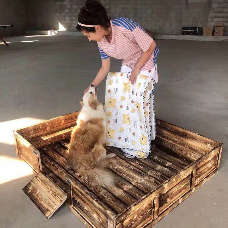 实木防压狗狗产床大型犬狗狗产房木质宠物产床狗生产窝狗生产床