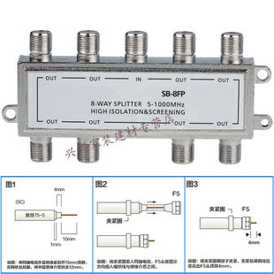 新有线电视分配器一分八闭路线数字信号分线器分支器1分8分频器促