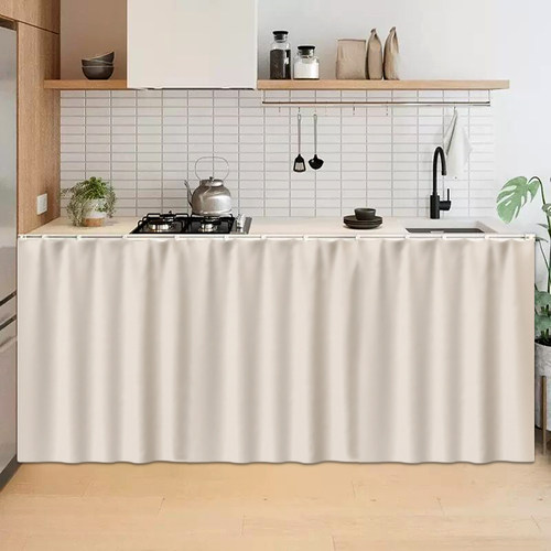 优质棉麻橱柜遮挡帘防晒防尘遮丑