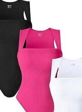 U-neck sleeveless tight fitting jumpsuitU型领无袖紧身连体衣