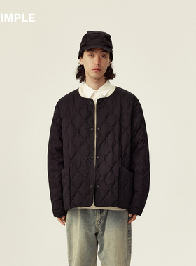 RESIMPLE简单点羽绒服男士圆领薄款轻便百搭外套女保暖棉衣1146