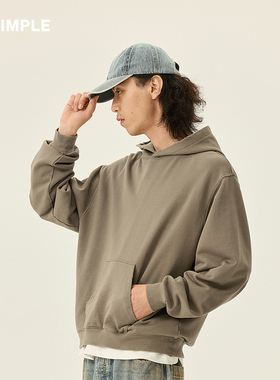 RESIMPLE简单点卫衣男连帽宽松基础款上衣女纯色内搭春季新款0613