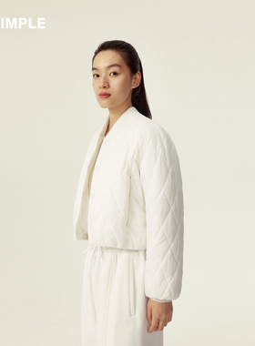 RESIMPLE简单点棉服女短款V领基础款外套冬季辣妹风上衣1174女装