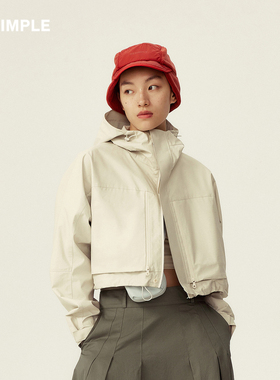 RESIMPLE简单点外套多功能实用风衣外套男戴帽短款夹克上衣女0963