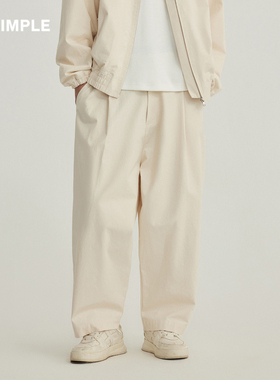 RESIMPLE简单点基础款宽松直筒长裤男百搭国潮高级感阔腿裤女0376