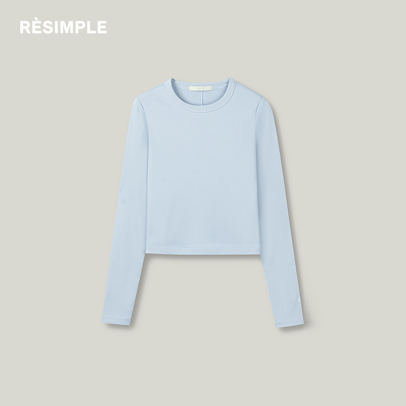RESIMPLE简单点长袖T恤女上衣打底百搭春季0799女装
