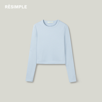 RESIMPLE简单点长袖T恤女上衣打底百搭春季0799女装