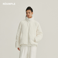 RESIMPLE简单点短款羽绒服男白色高级感超好看棉服外套不臃肿1480