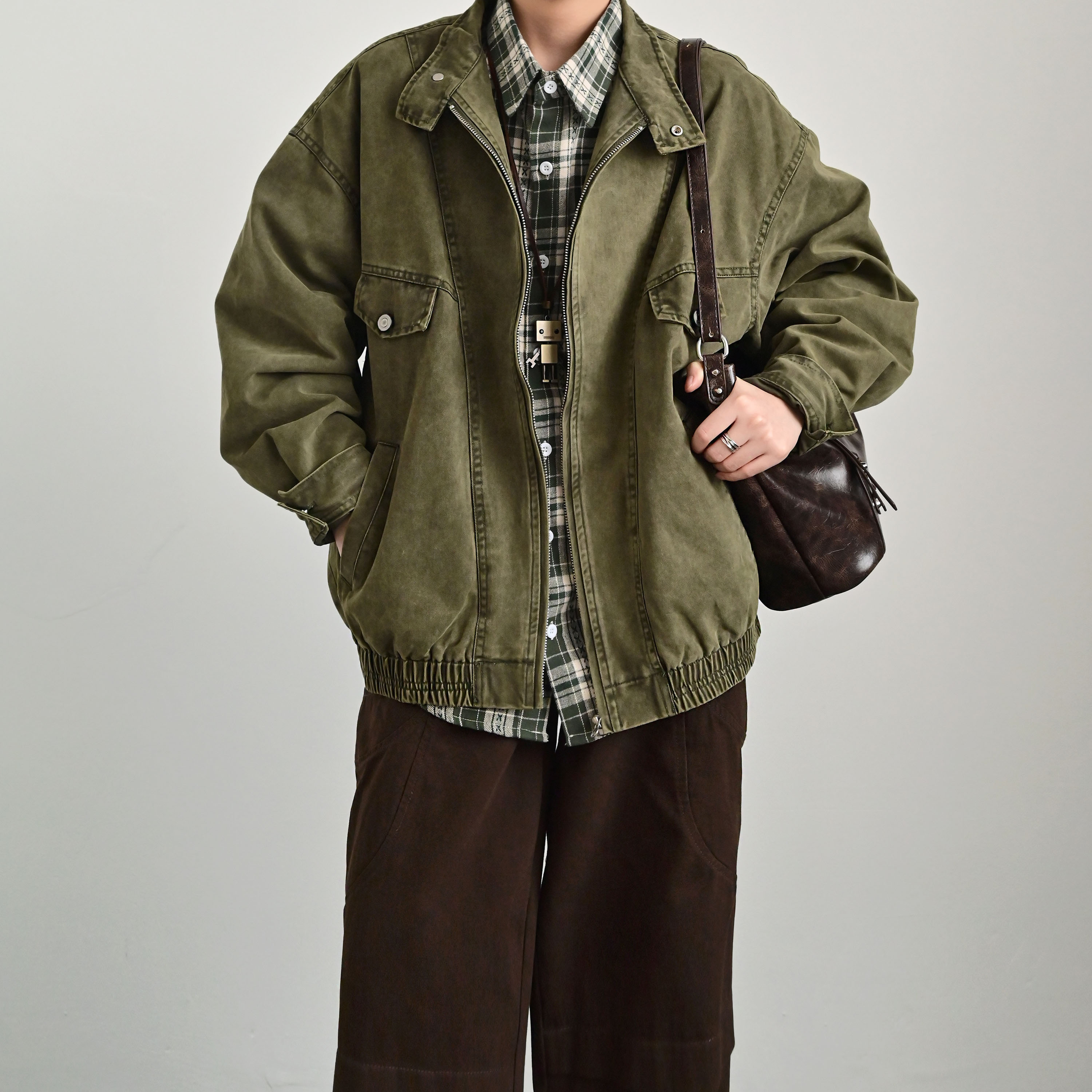 ZC美式复古水洗翻领夹克