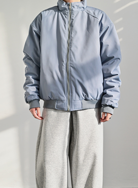 ZCBEAR美式复古立领飞行夹克男冬保暖加厚休闲百搭棉衣外套潮牌