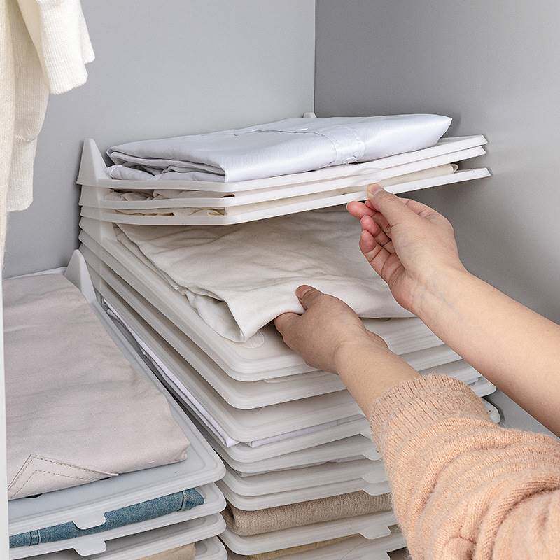 叠衣服神器叠衣板衣服收纳整理懒人摺衫板衬衫短袖折衣板换季分类