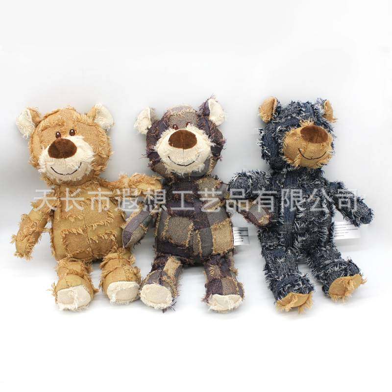 萨摩耶玩偶夏季新款欧美风毛绒小熊玩具狗狗啃咬发声大号三色乞丐