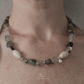 温度 无序串珠绿幽灵项链原创小众手工串珠水晶空间 WINDSTORM